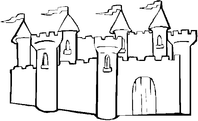 Dessin à colorier: Chateau (Bâtiments et Architecture) #62055 - Coloriages à Imprimer Gratuits