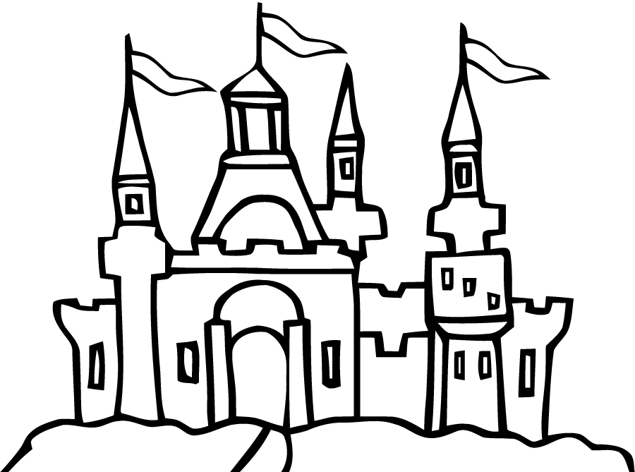 Dessin à colorier: Chateau (Bâtiments et Architecture) #62125 - Coloriages à Imprimer Gratuits