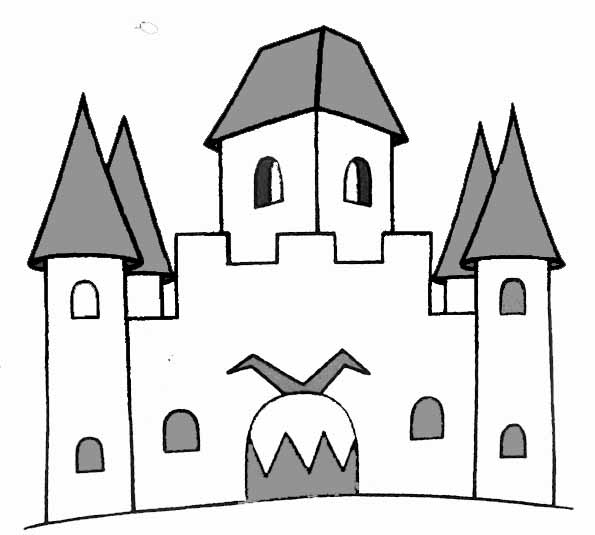 Dessin à colorier: Chateau (Bâtiments et Architecture) #62138 - Coloriages à Imprimer Gratuits
