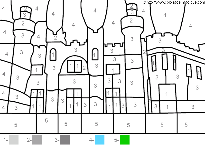 Dessin à colorier: Chateau (Bâtiments et Architecture) #62192 - Coloriages à Imprimer Gratuits