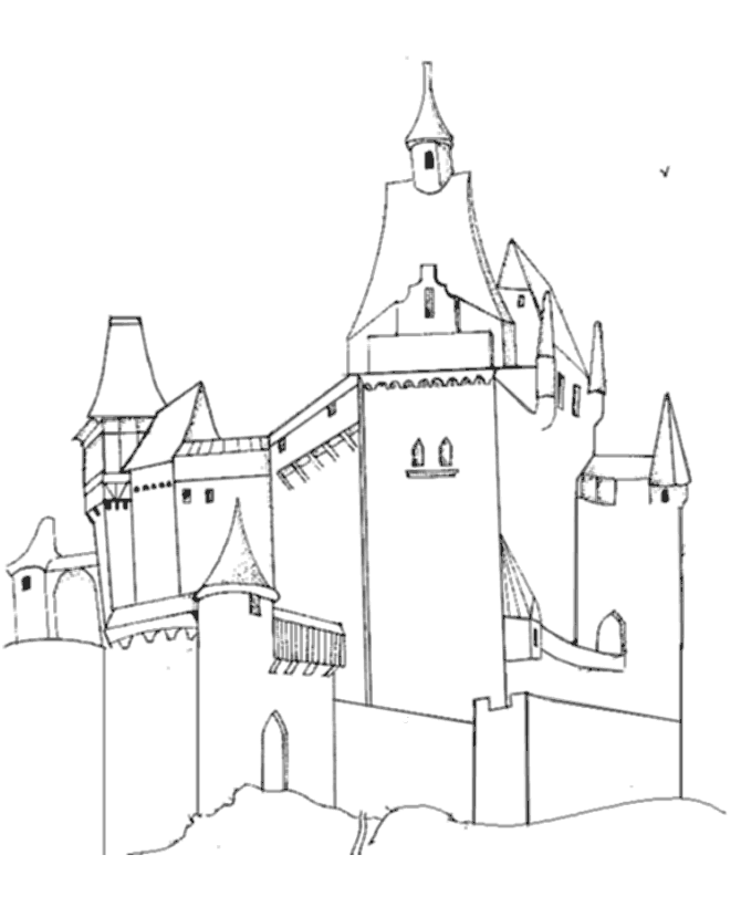 Dessin à colorier: Chateau (Bâtiments et Architecture) #62329 - Coloriages à Imprimer Gratuits