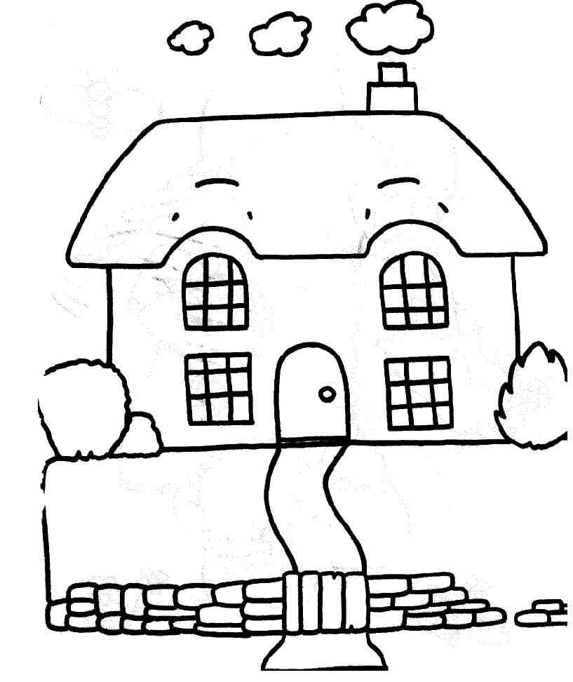 Dessin à colorier: Maison (Bâtiments et Architecture) #64699 - Coloriages à Imprimer Gratuits