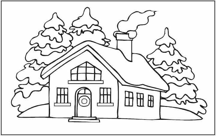 Dessin à colorier: Maison (Bâtiments et Architecture) #64758 - Coloriages à Imprimer Gratuits