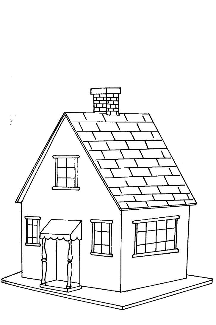 Dessin à colorier: Maison (Bâtiments et Architecture) #64792 - Coloriages à Imprimer Gratuits