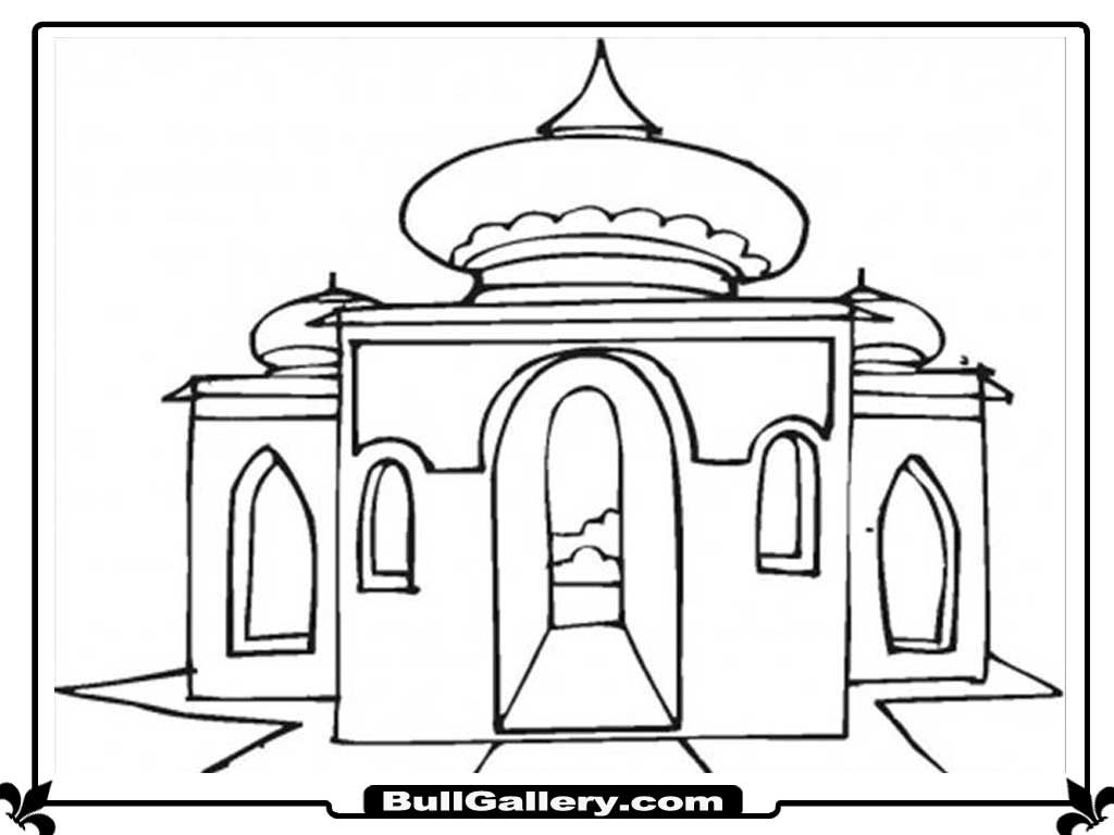 Dessin à colorier: Mosquée (Bâtiments et Architecture) #64607 - Coloriages à Imprimer Gratuits