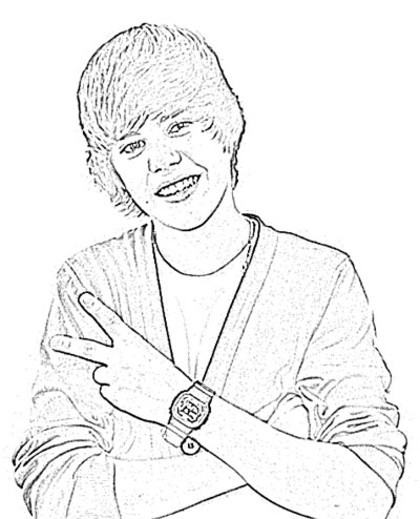 Dessin à colorier: Justin Bieber (Célébrités) #122448 - Coloriages à Imprimer Gratuits