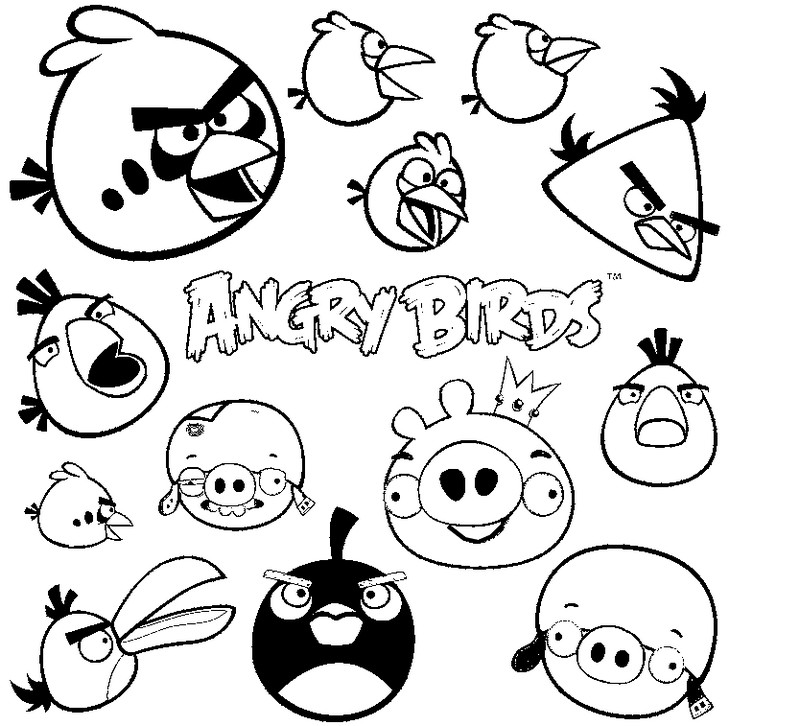 Dessin à colorier: Angry Birds (Dessins Animés) #25028 - Coloriages à Imprimer Gratuits