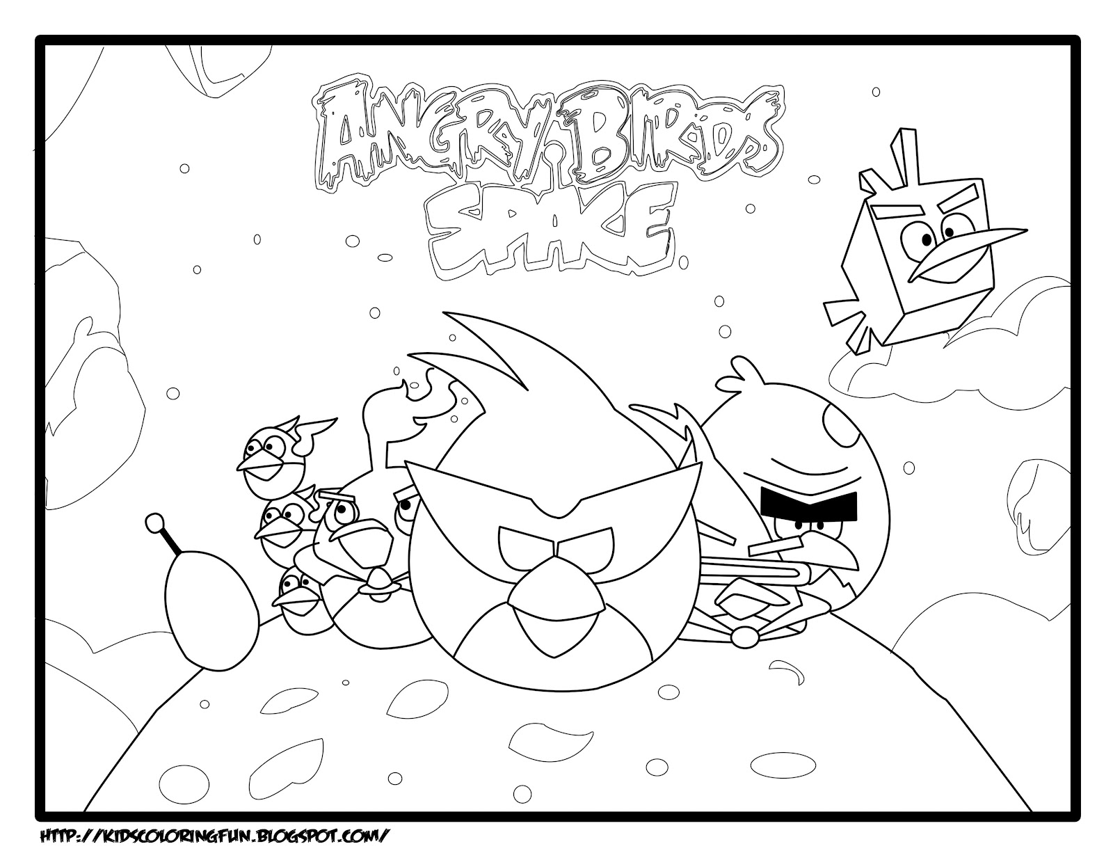 Dessin à colorier: Angry Birds (Dessins Animés) #25033 - Coloriages à Imprimer Gratuits
