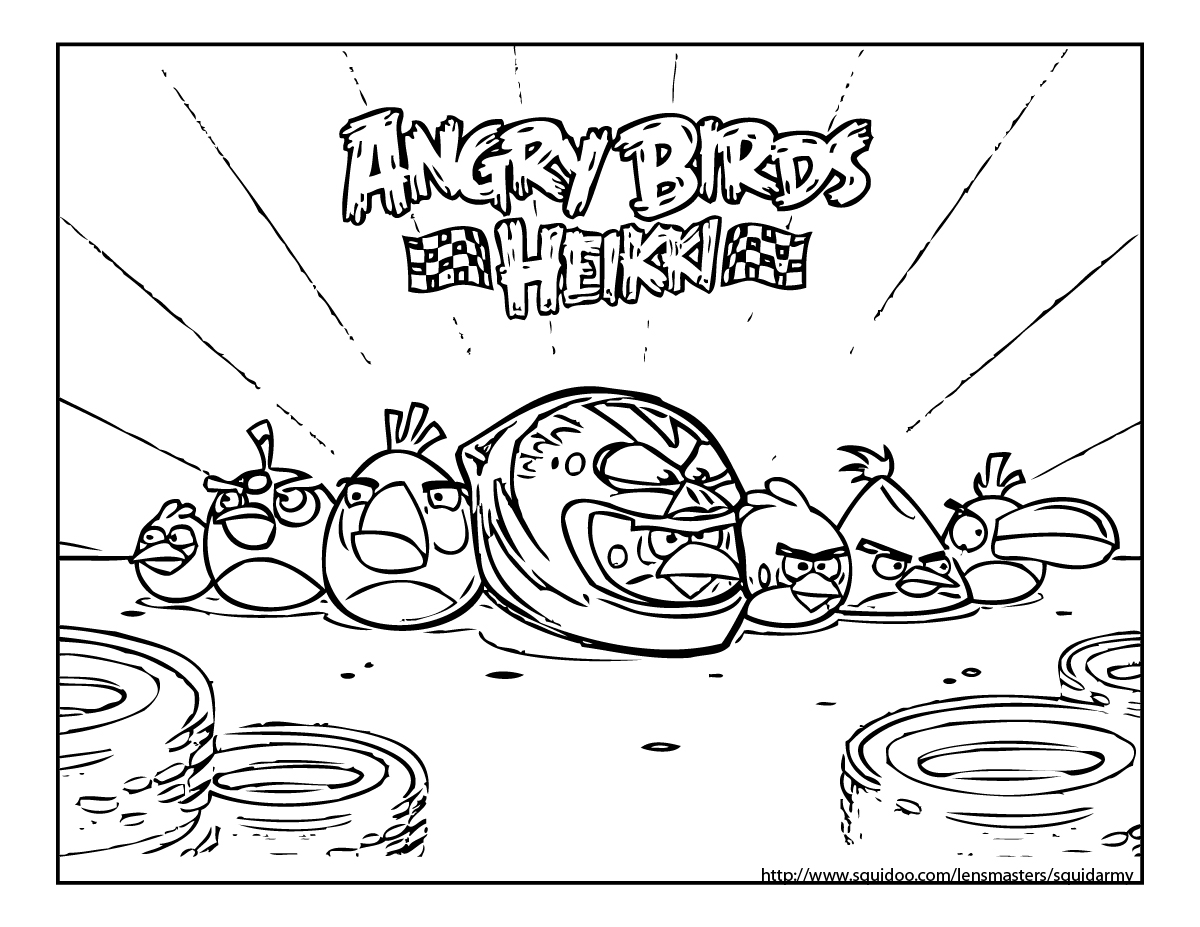 Dessin à colorier: Angry Birds (Dessins Animés) #25040 - Coloriages à Imprimer Gratuits