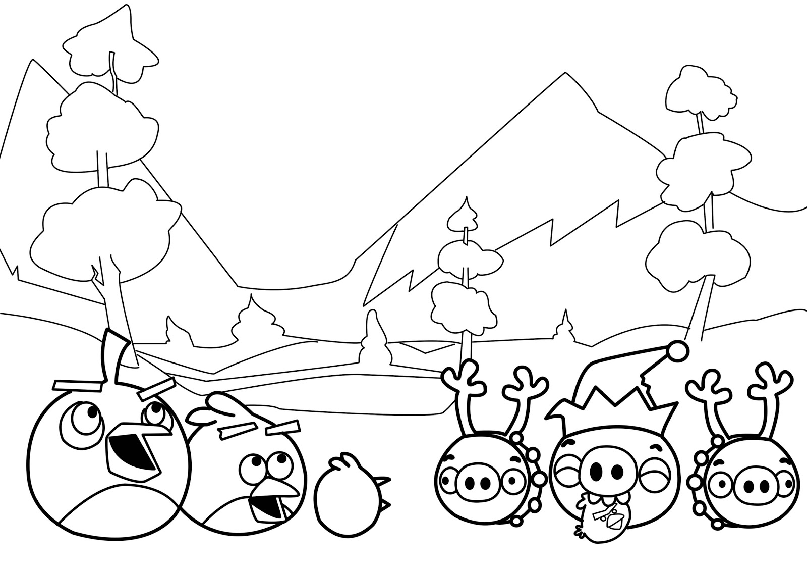 Dessin à colorier: Angry Birds (Dessins Animés) #25042 - Coloriages à Imprimer Gratuits