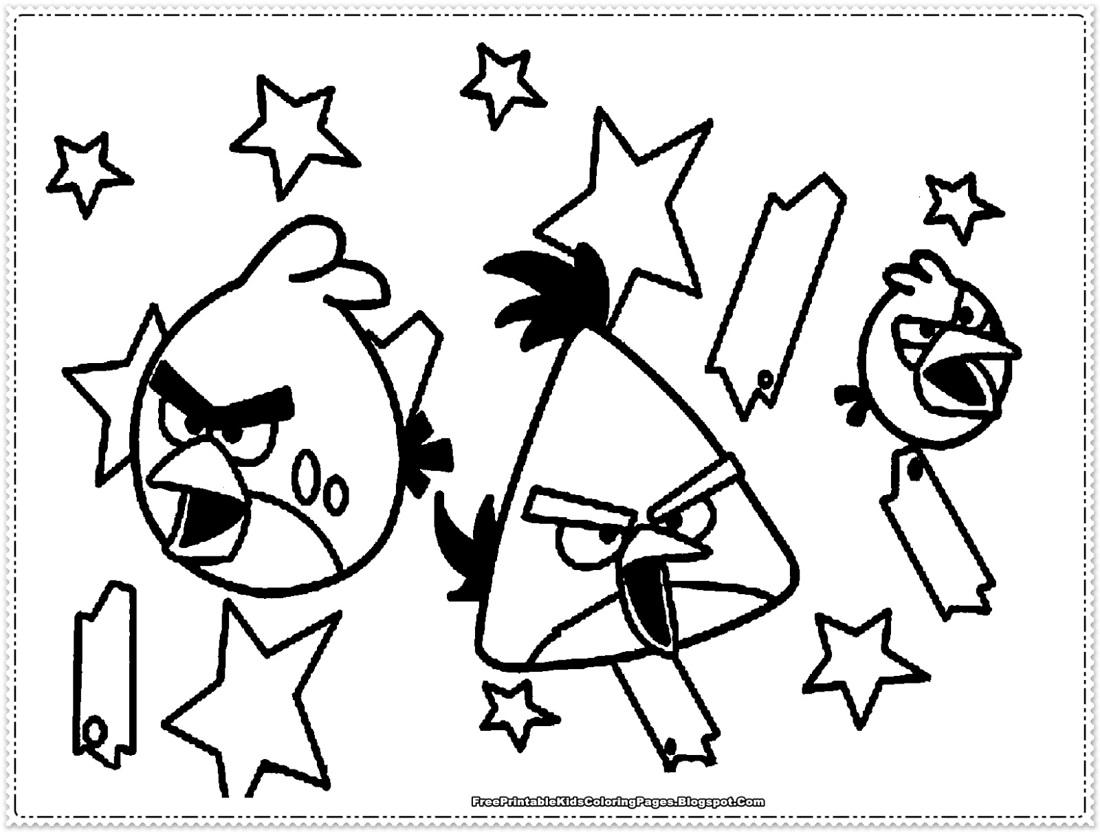 Dessin à colorier: Angry Birds (Dessins Animés) #25046 - Coloriages à Imprimer Gratuits