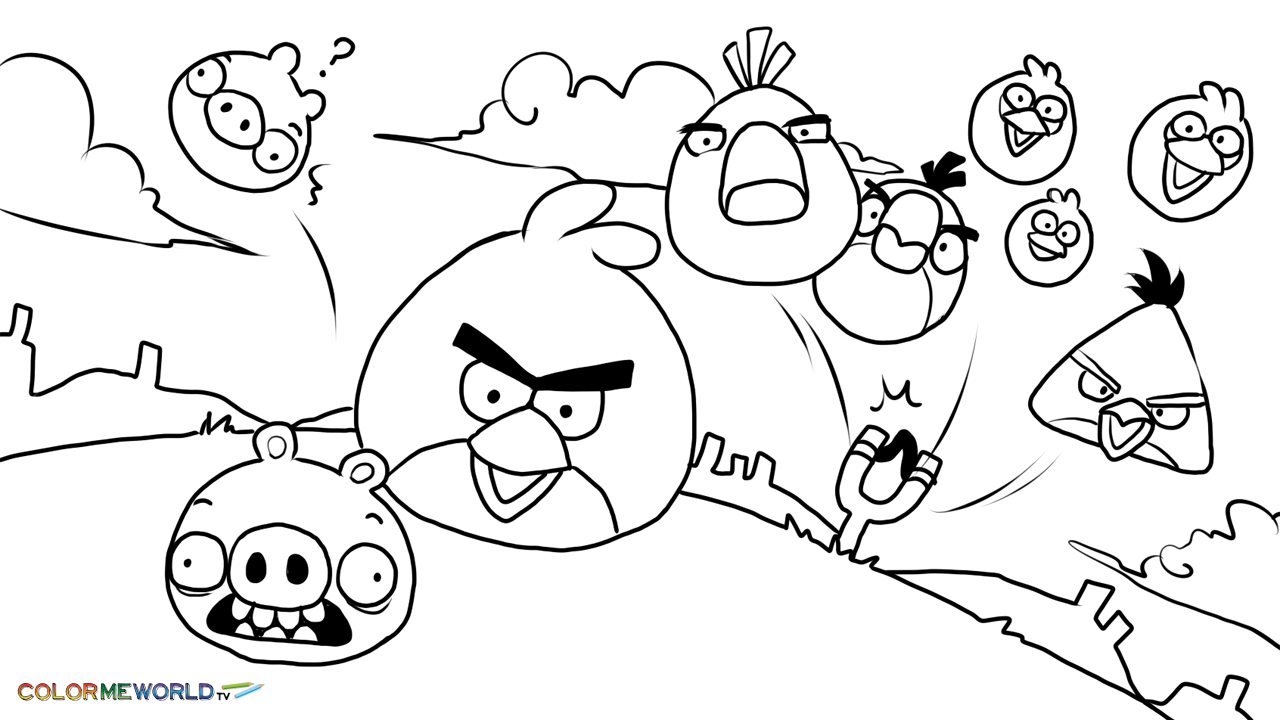 Dessin à colorier: Angry Birds (Dessins Animés) #25051 - Coloriages à Imprimer Gratuits