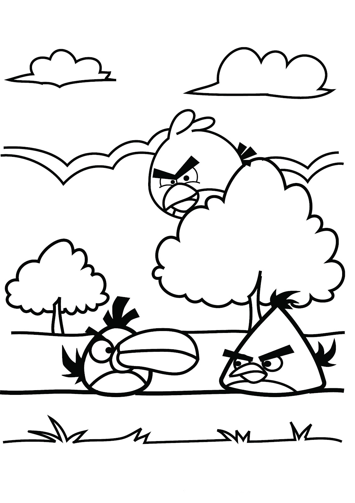 Dessin à colorier: Angry Birds (Dessins Animés) #25071 - Coloriages à Imprimer Gratuits