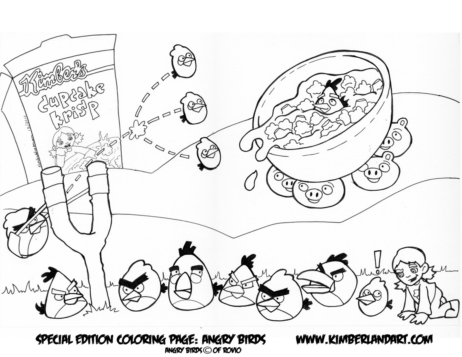 Dessin à colorier: Angry Birds (Dessins Animés) #25072 - Coloriages à Imprimer Gratuits