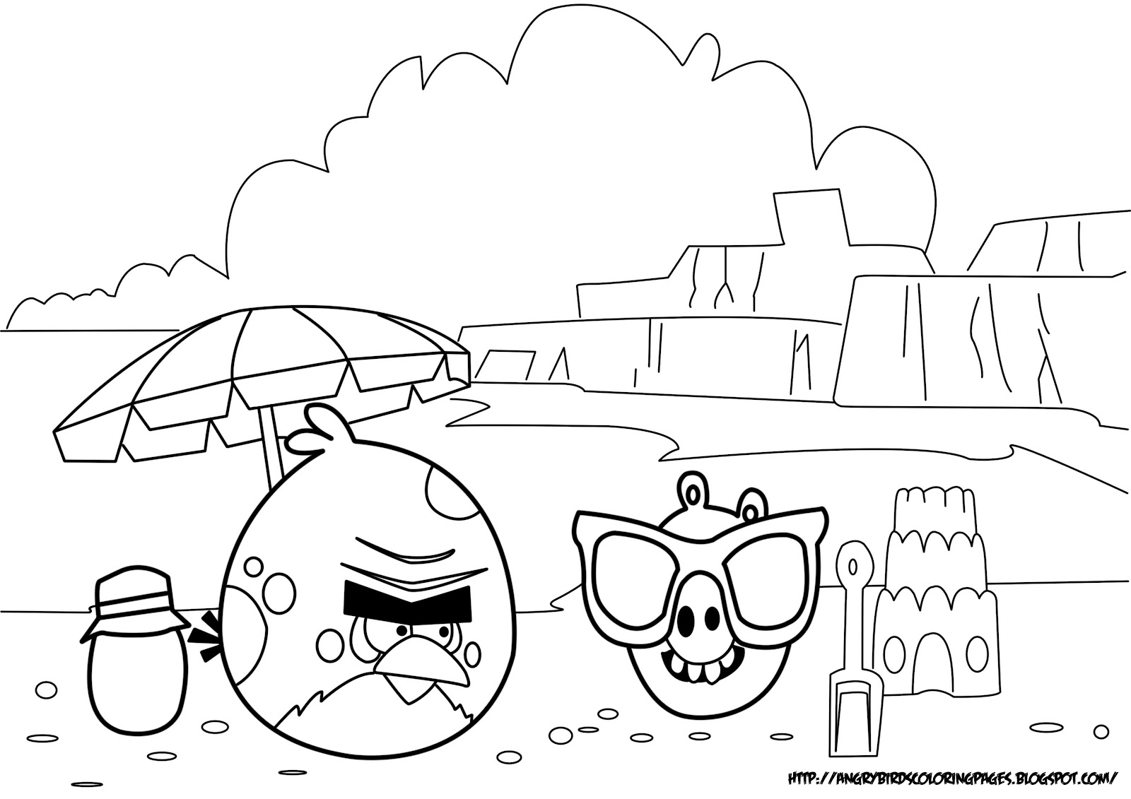 Dessin à colorier: Angry Birds (Dessins Animés) #25076 - Coloriages à Imprimer Gratuits