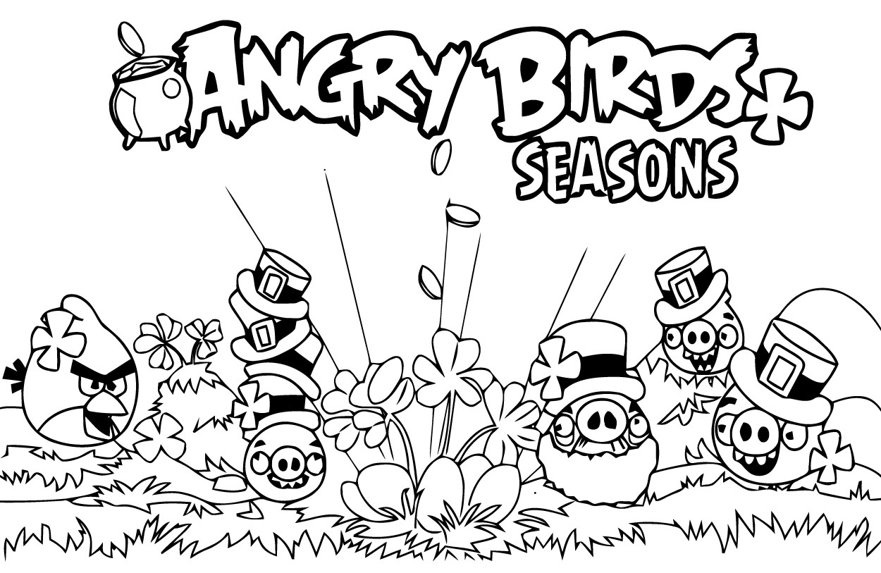 Dessin à colorier: Angry Birds (Dessins Animés) #25077 - Coloriages à Imprimer Gratuits