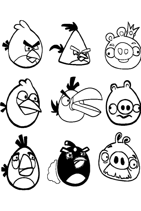 Dessin à colorier: Angry Birds (Dessins Animés) #25106 - Coloriages à Imprimer Gratuits