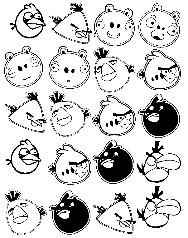 Dessin à colorier: Angry Birds (Dessins Animés) #25109 - Coloriages à Imprimer Gratuits