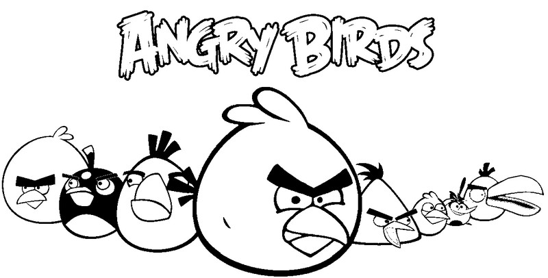 Dessin à colorier: Angry Birds (Dessins Animés) #25111 - Coloriages à Imprimer Gratuits