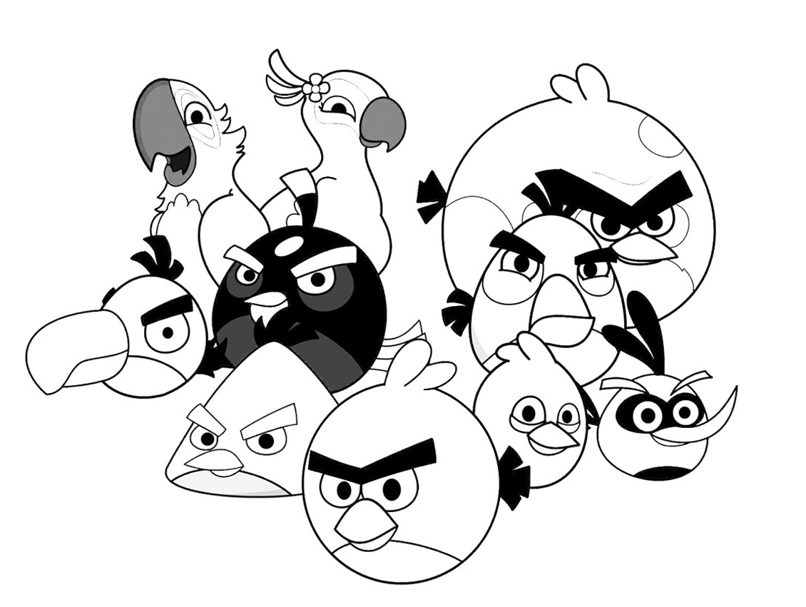 Dessin à colorier: Angry Birds (Dessins Animés) #25122 - Coloriages à Imprimer Gratuits