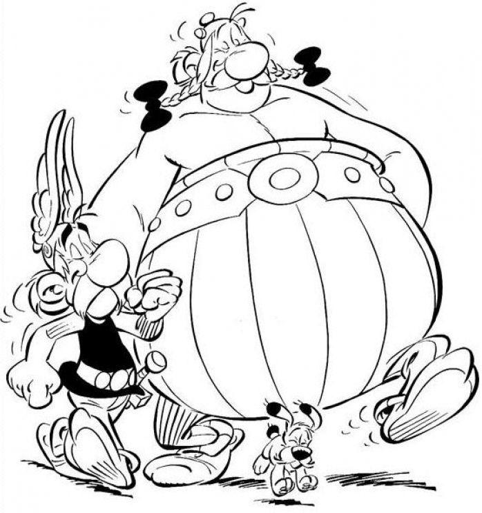 Dessin à colorier: Asterix et Obelix (Dessins Animés) #24375 - Coloriages à Imprimer Gratuits
