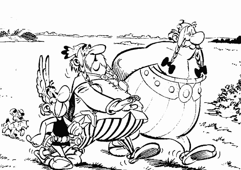 Dessin à colorier: Asterix et Obelix (Dessins Animés) #24378 - Coloriages à Imprimer Gratuits