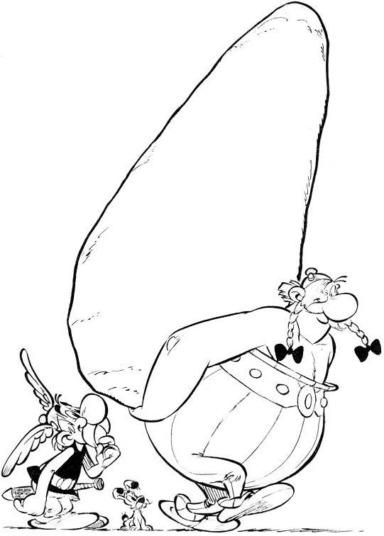 Dessin à colorier: Asterix et Obelix (Dessins Animés) #24381 - Coloriages à Imprimer Gratuits