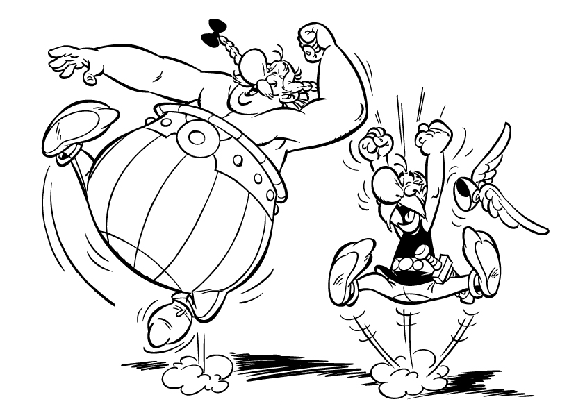 Dessin à colorier: Asterix et Obelix (Dessins Animés) #24382 - Coloriages à Imprimer Gratuits