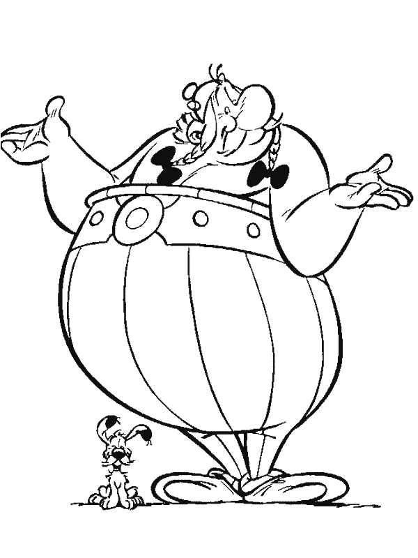 Dessin à colorier: Asterix et Obelix (Dessins Animés) #24408 - Coloriages à Imprimer Gratuits