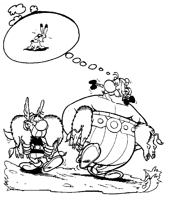 Dessin à colorier: Asterix et Obelix (Dessins Animés) #24409 - Coloriages à Imprimer Gratuits
