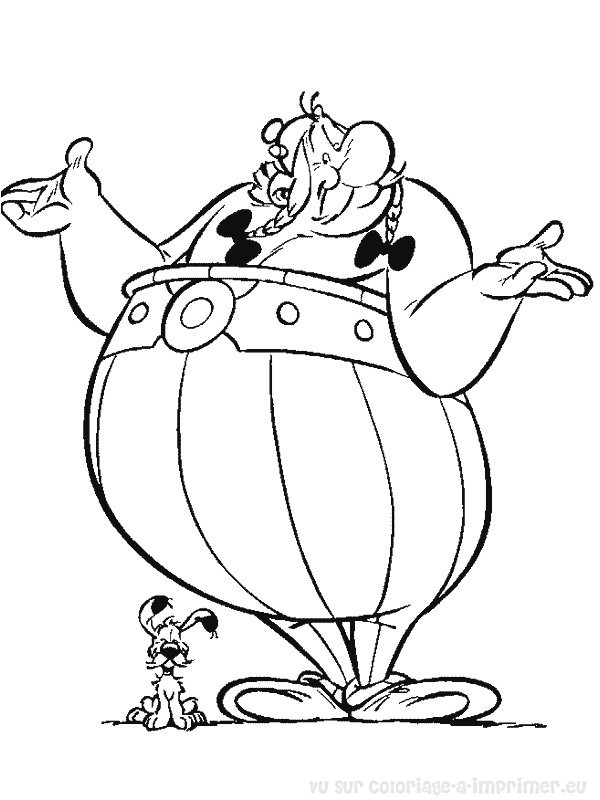 Dessin à colorier: Asterix et Obelix (Dessins Animés) #24444 - Coloriages à Imprimer Gratuits