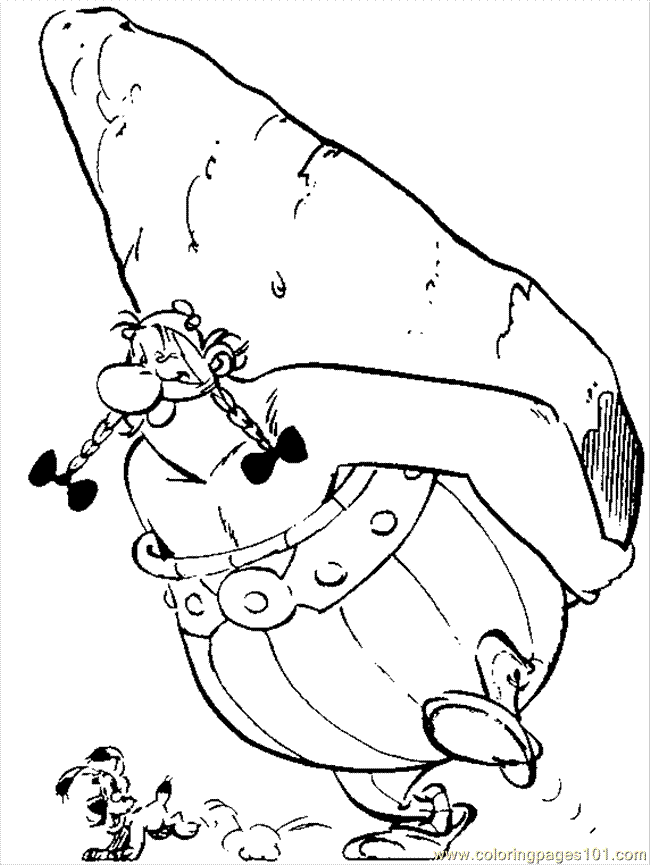 Dessin à colorier: Asterix et Obelix (Dessins Animés) #24466 - Coloriages à Imprimer Gratuits