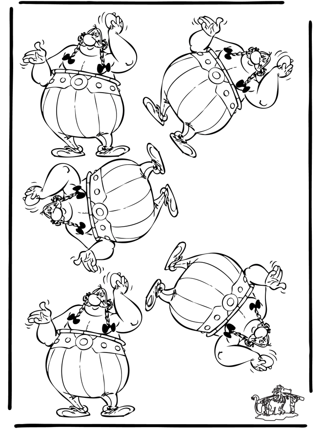 Dessin à colorier: Asterix et Obelix (Dessins Animés) #24473 - Coloriages à Imprimer Gratuits