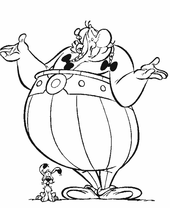 Dessin à colorier: Asterix et Obelix (Dessins Animés) #24483 - Coloriages à Imprimer Gratuits