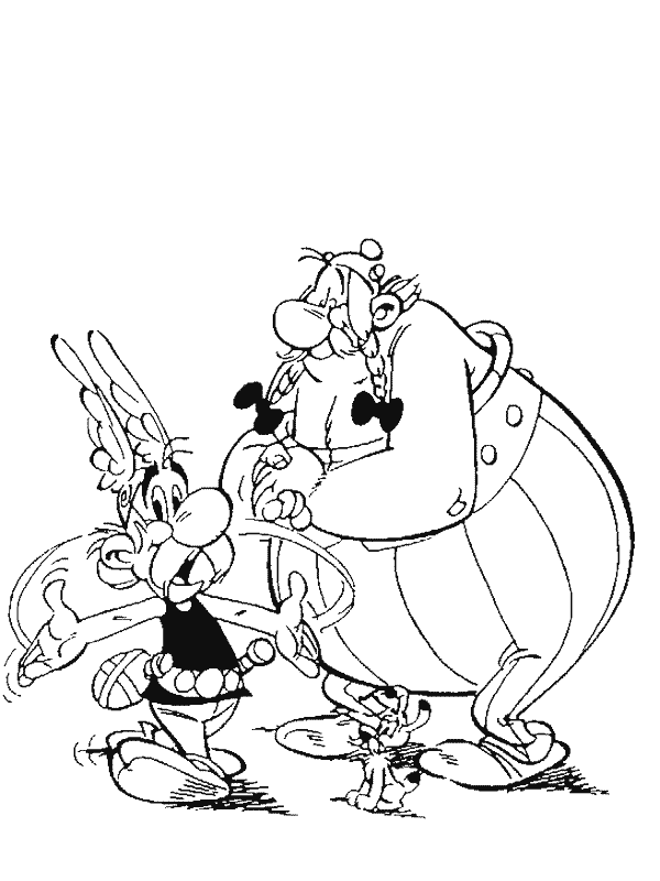Dessin à colorier: Asterix et Obelix (Dessins Animés) #24485 - Coloriages à Imprimer Gratuits