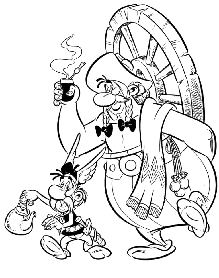 Dessin à colorier: Asterix et Obelix (Dessins Animés) #24487 - Coloriages à Imprimer Gratuits