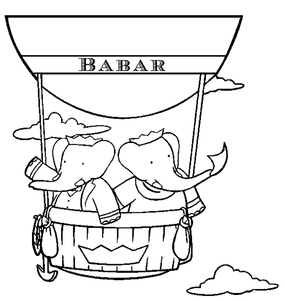 Dessin à colorier: Babar (Dessins Animés) #28150 - Coloriages à Imprimer Gratuits