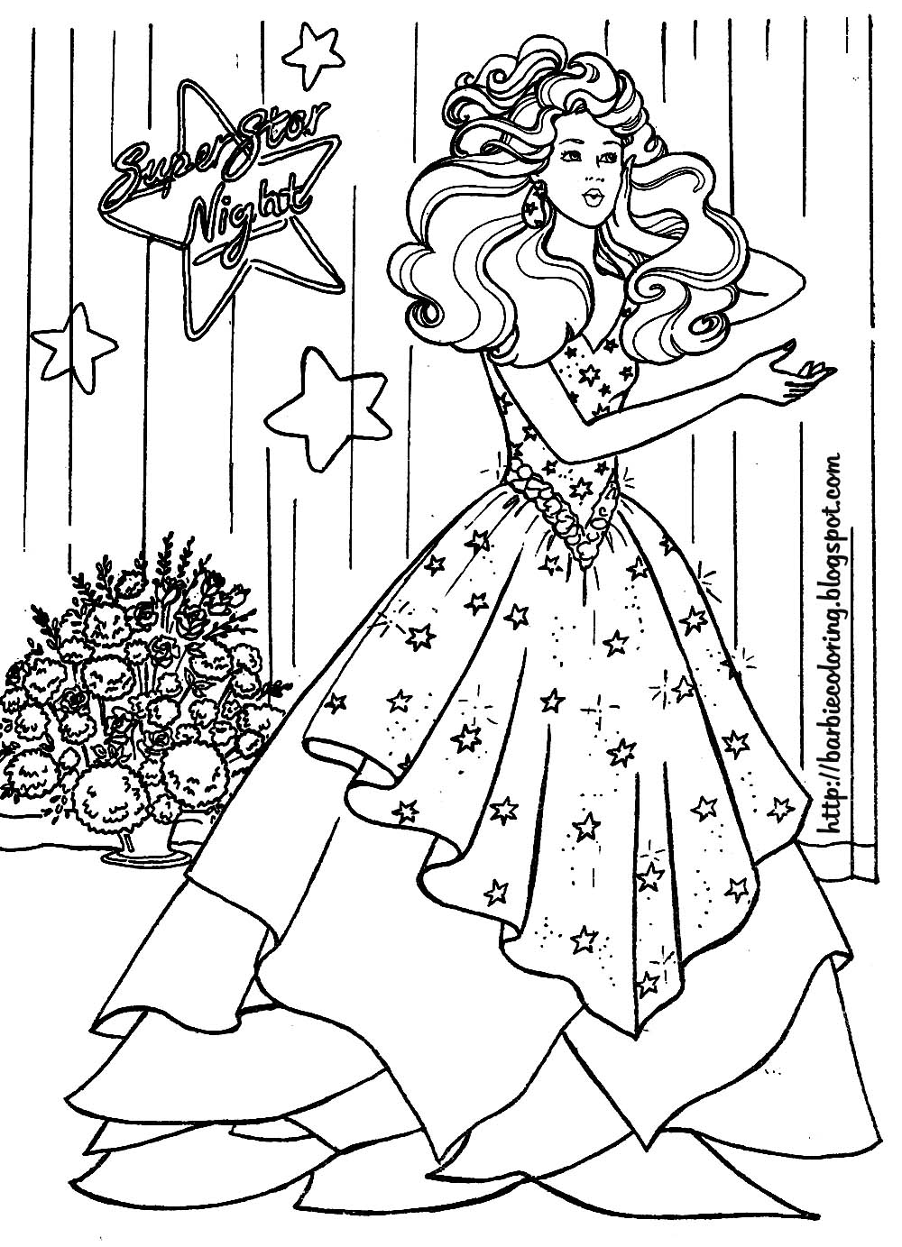 Dessin à colorier: Barbie (Dessins Animés) #27478 - Coloriages à Imprimer Gratuits