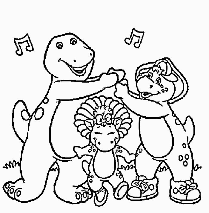 Dessin à colorier: Barney et ses amis (Dessins Animés) #40936 - Coloriages à Imprimer Gratuits