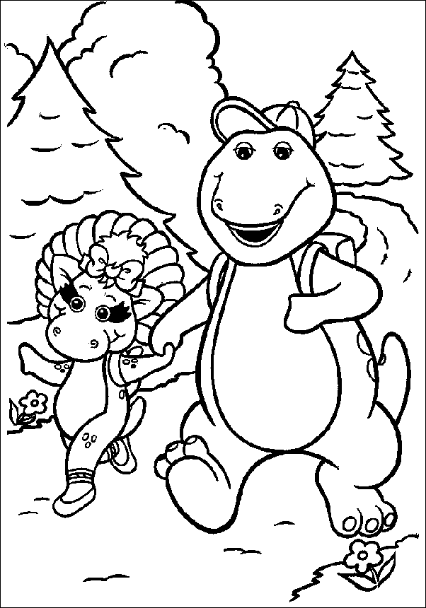 Dessin à colorier: Barney et ses amis (Dessins Animés) #40964 - Coloriages à Imprimer Gratuits