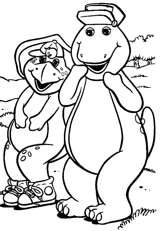 Dessin à colorier: Barney et ses amis (Dessins Animés) #40977 - Coloriages à Imprimer Gratuits