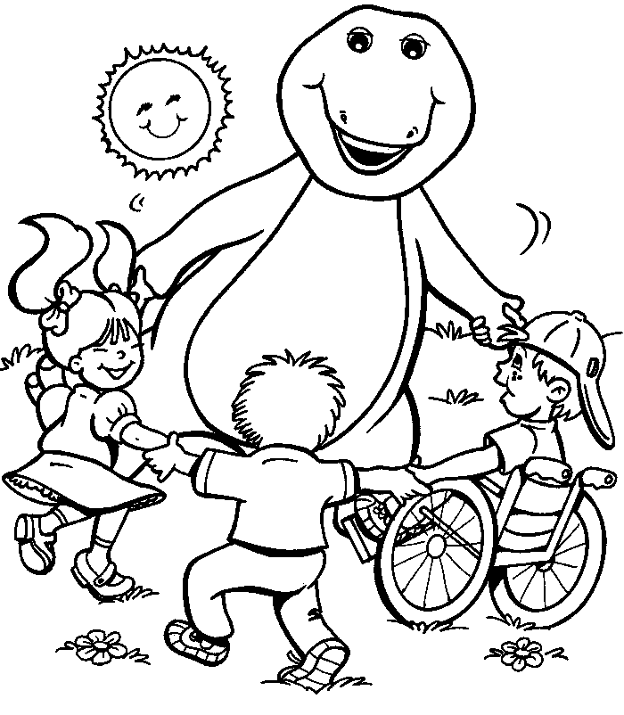 Dessin à colorier: Barney et ses amis (Dessins Animés) #40980 - Coloriages à Imprimer Gratuits