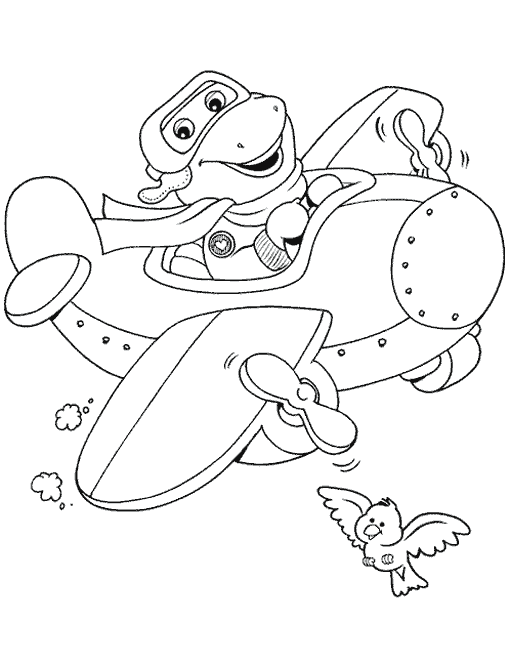 Dessin à colorier: Barney et ses amis (Dessins Animés) #41000 - Coloriages à Imprimer Gratuits