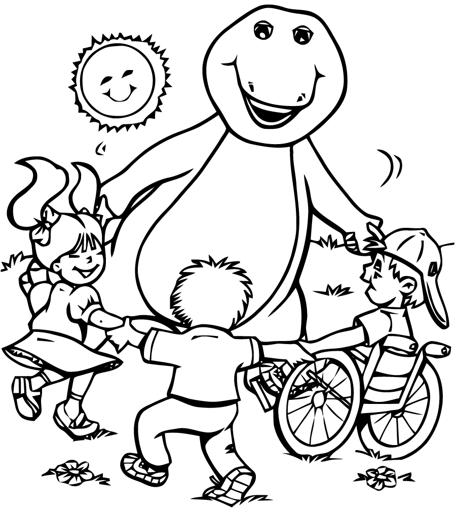 Dessin à colorier: Barney et ses amis (Dessins Animés) #41037 - Coloriages à Imprimer Gratuits
