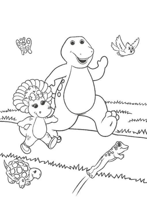 Dessin à colorier: Barney et ses amis (Dessins Animés) #41042 - Coloriages à Imprimer Gratuits