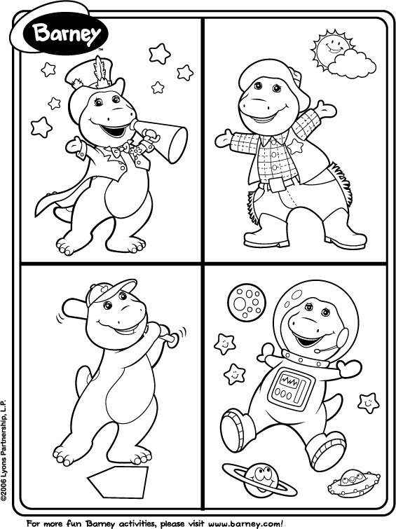 Dessin à colorier: Barney et ses amis (Dessins Animés) #41065 - Coloriages à Imprimer Gratuits