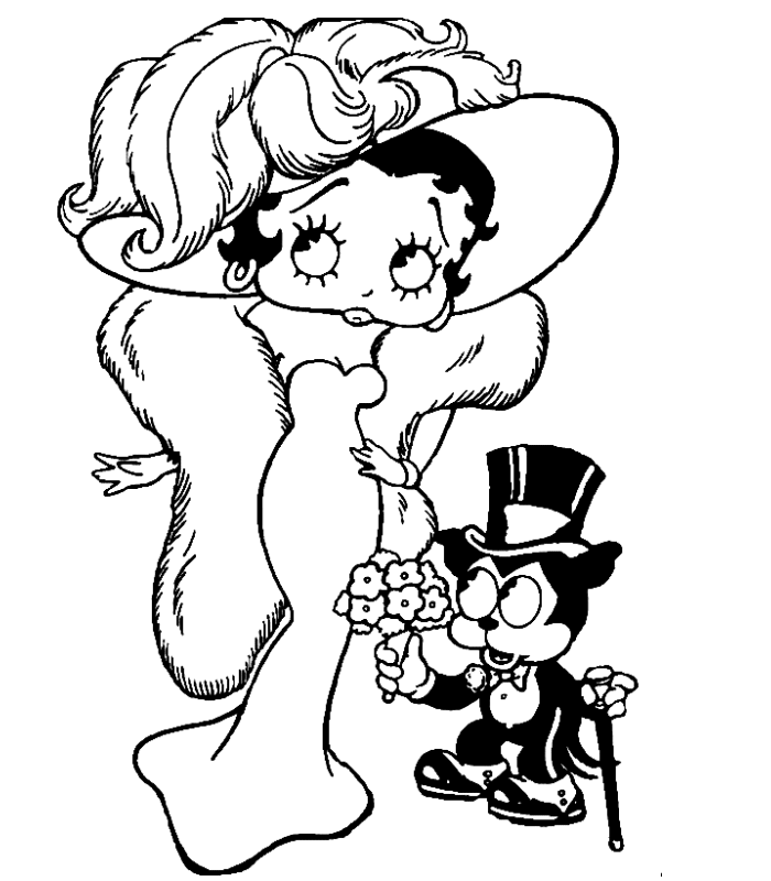 Dessin à colorier: Betty Boop (Dessins Animés) #25910 - Coloriages à Imprimer Gratuits