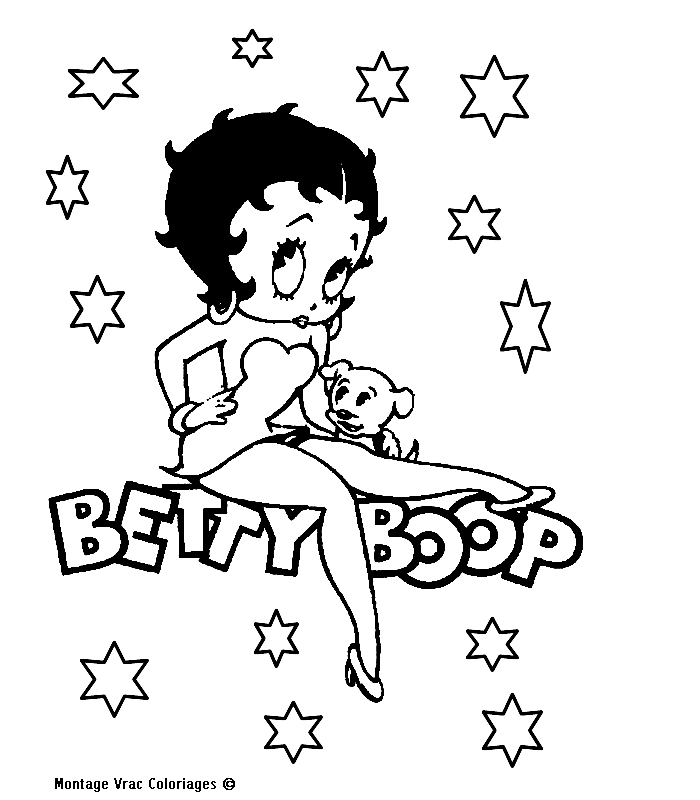 Dessin à colorier: Betty Boop (Dessins Animés) #25911 - Coloriages à Imprimer Gratuits