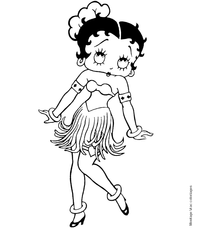 Dessin à colorier: Betty Boop (Dessins Animés) #25917 - Coloriages à Imprimer Gratuits