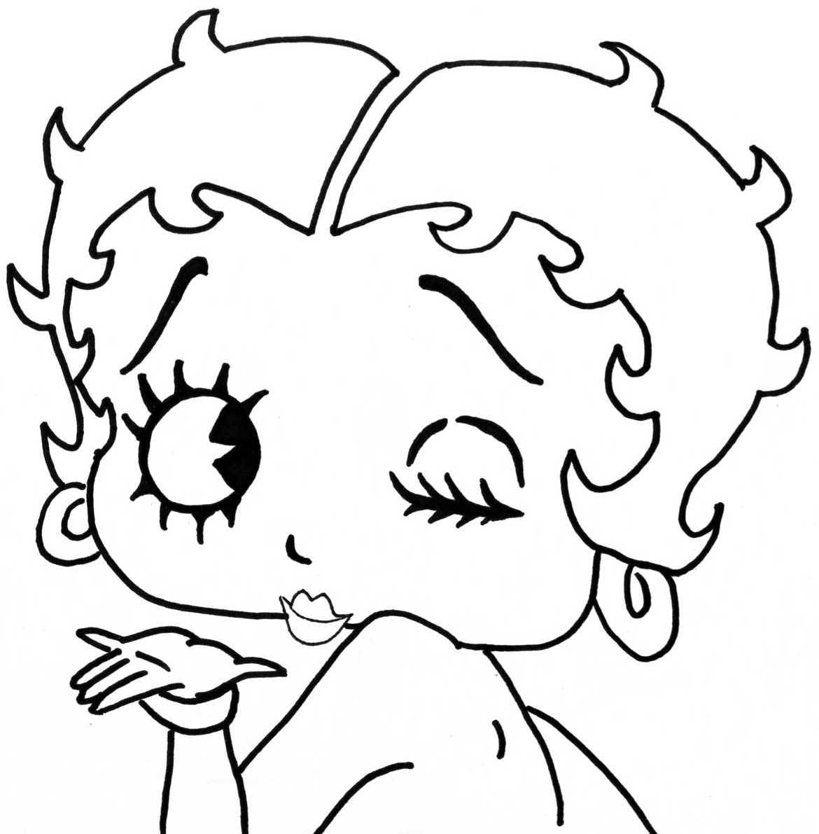Download Coloriage Betty Boop #14 (Dessins Animés) - Coloriages à imprimer